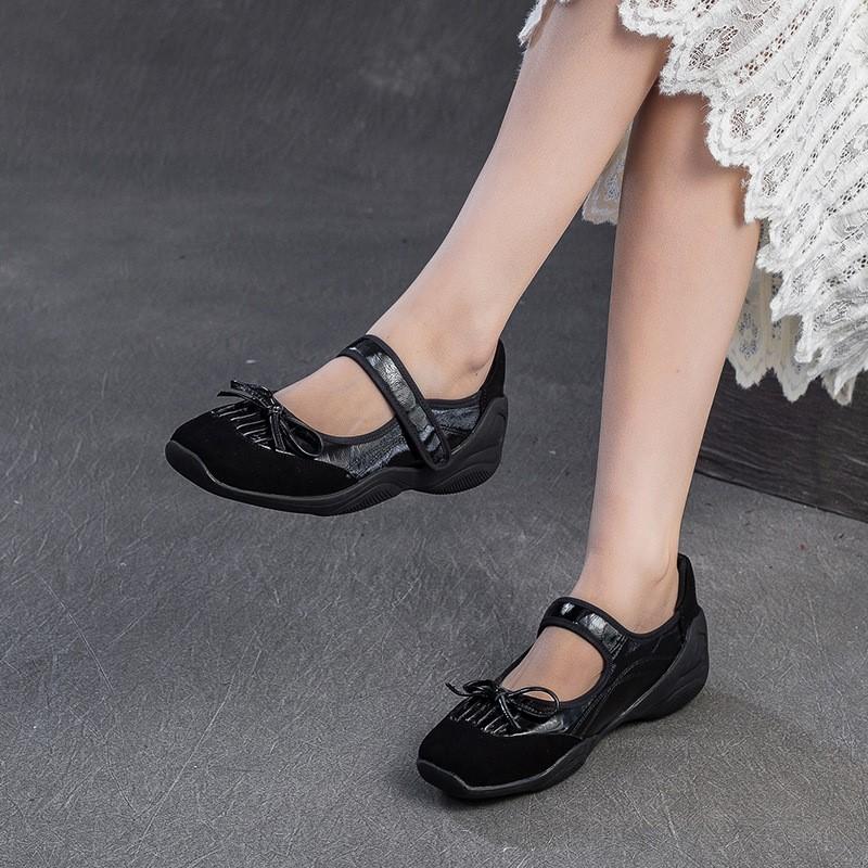 GKTINOO 2025 Spring Summer New Casual Genuine Leather Flats Soft Sole Versatile Mary Jane Sweet Women's Shoes