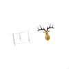 Acrylic Nightstand Table for Living Room Home with Resin Deer Head Wall Sculpture Boho Artwork Mount