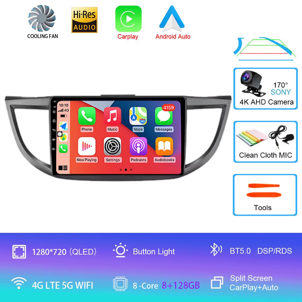 For Honda CRV CR-V 2011 2012 2013 2014 2015 2016 Carplay Android 14 Radio Mobil Multimedia Video Player Navigasi GPS 2din Screen