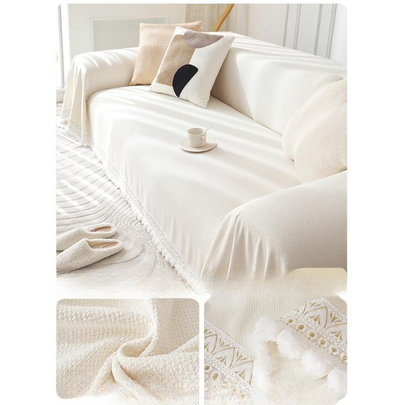 

Кремовый стиль, плюшевый Тедди, универсальный чехол для дивана Four Seasons, универсальный нескользящий встроенный кожаный чехол для дивана 90*90