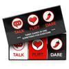 Talk Flirt Dare Is a Couple's Card Game, a Conversation Card Game for Adult Date Nights.