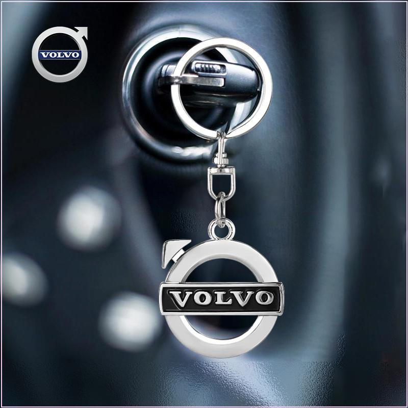 3D Metal Car Badge Keychain Zinc Alloy Keyrings Auto Accessories for Volvo R Design T6 AWD C30 C40 C50 C70 S40 S60 S70 S80 S90 V40