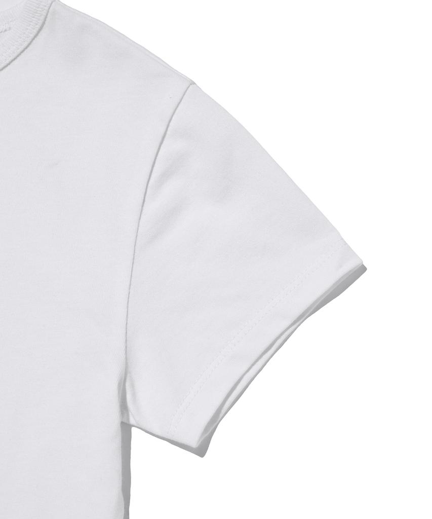 Seuweideu Checkered Cross Crop Tee [White]