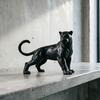 Czarny Pantera Ozdoba Drukowana 3D Mini Matowa Czarna Dekoracja Biurkowa Figurka Zwierzęcia z Dżungli dla Dzieci, Zabawka Prezent dla Chłopców i Dziewczynek