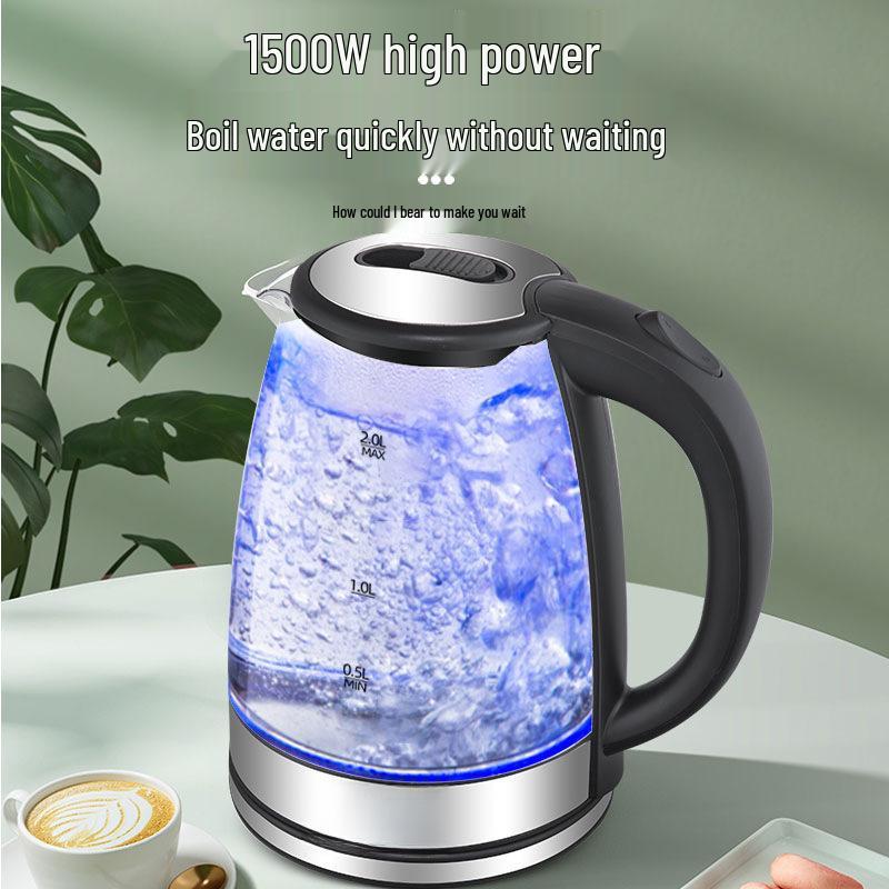 Large Capacity Transparent Electric Kettle with High-Temperature Resistance and Auto Power-Off