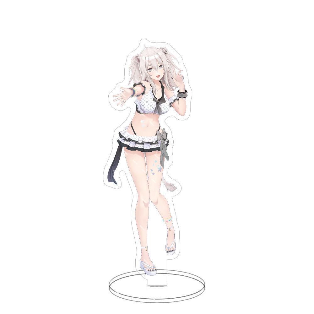 Swimsuit Party Time Hololive Vtuber Anime Figures Cosplay Acrylic Stands 15cm Model Mococo Kobo Ayame Desk Decor Standing Sign G