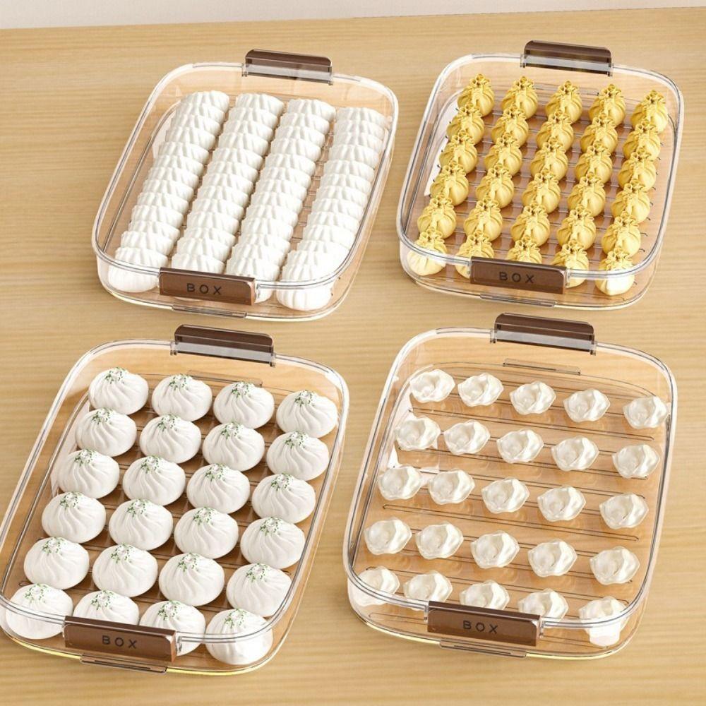 Food Grade Frozen Dumpling Storage Box Transparent Refrigerator Storage Box  for Home
