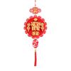Red Chinese Lucky Character Pendants Flocking Spring Festival Hanging Decoration  Party Supplies