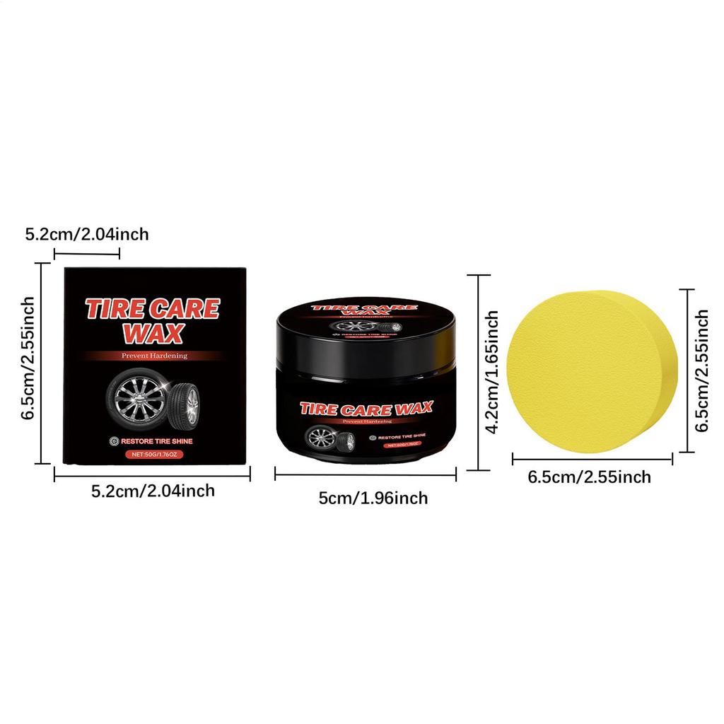 Tire Wax 50g Wheel Coating Paste Tire Coating Cream For Car Vehicle Automotive SUV Sedan Truck Garage Workshop Outdoor