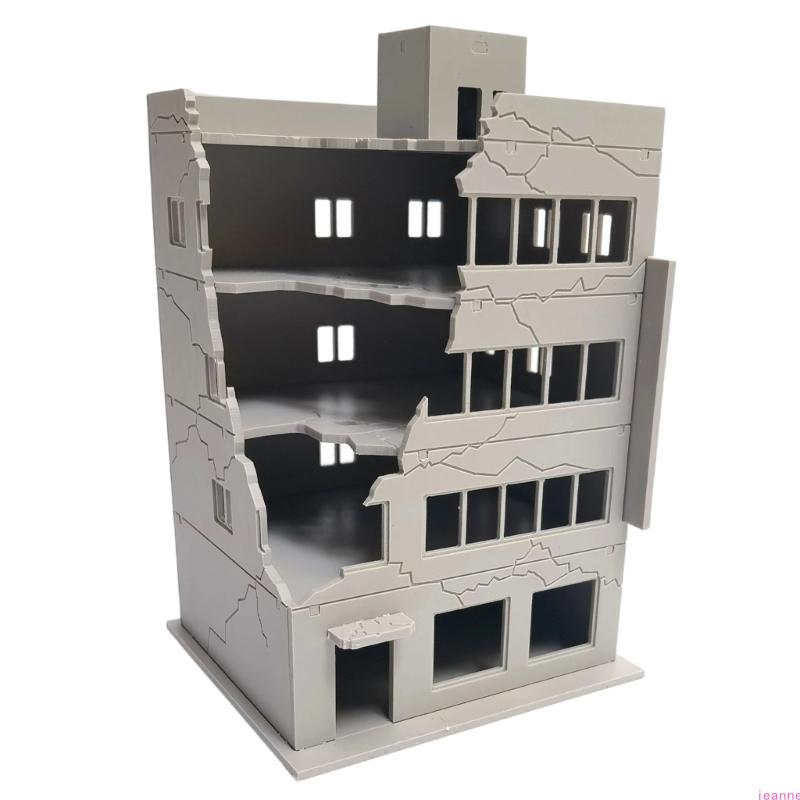 1:144 Ruined Damaged Building After War Assembling Model Outland Realism Scene for DIY Sand Table Microlandscap Ornament