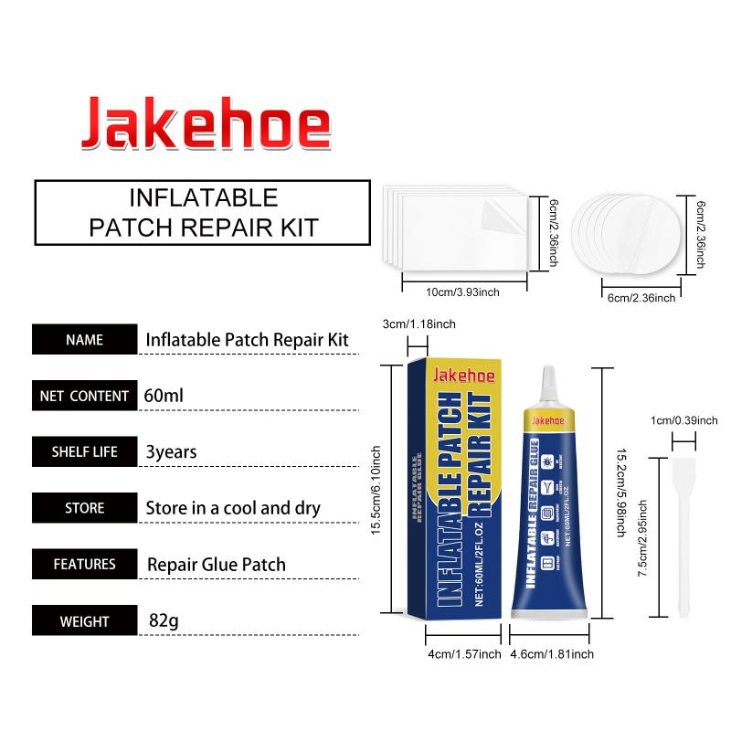 Inflatable Air Bed Repair Kit Transparent Waterproof Patch Kit for Leak Crack Fix Outdoor Pool Swimming Ring Rapid Repair