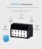 10-Port USB Charger with Stand - Multi-Port Power Strip, 5V 2A