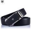 BULLCAPTAIN Men's Genuine Top Grain Leather Belt - Heavy Duty Soft Leather, Auto-Buckle, Business Casual Style