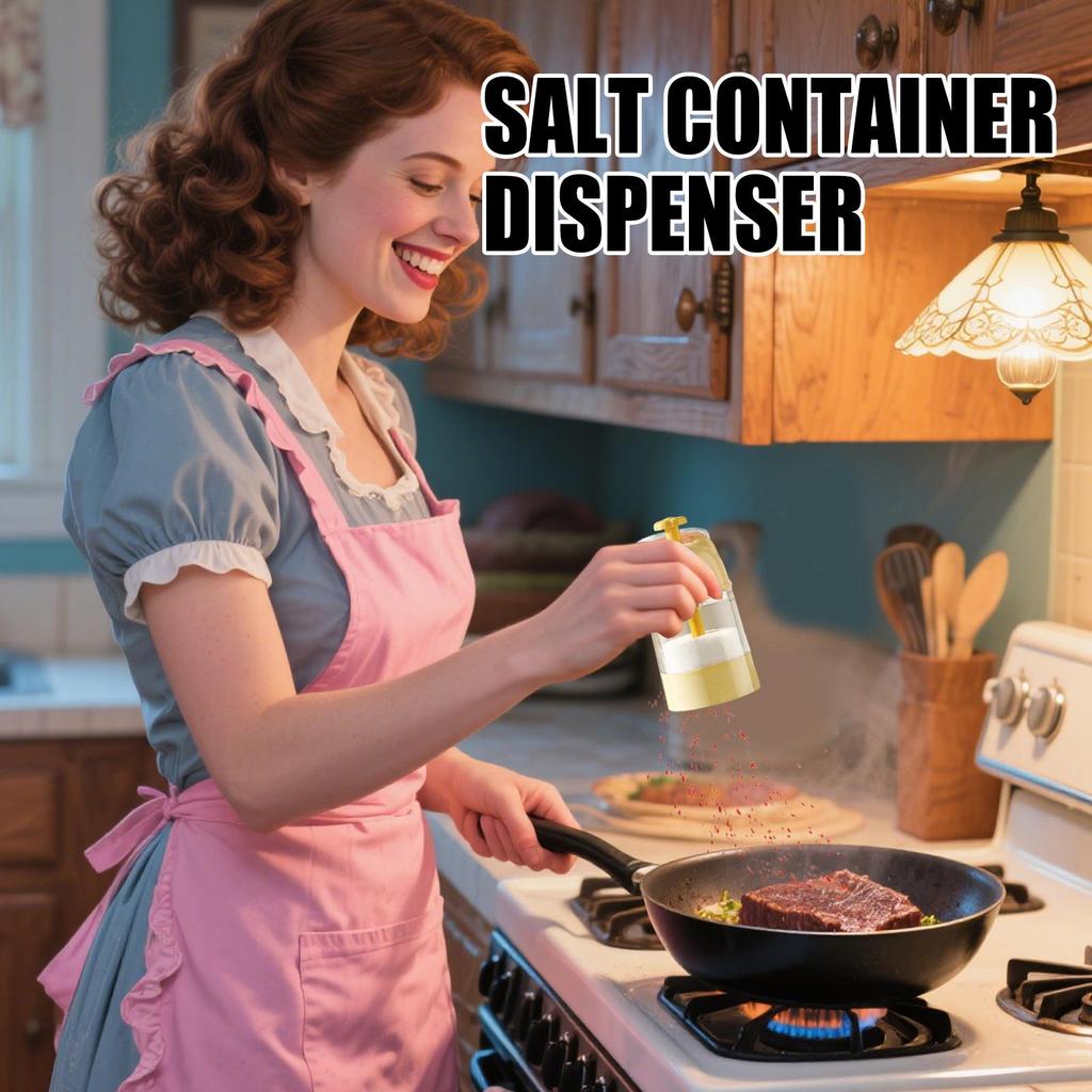 Salt Shaker Precise Quantitative Seasoning Bottle Kitchen Condiment Storage Container Glass Sugar Pepper Jar for Cooking Baking