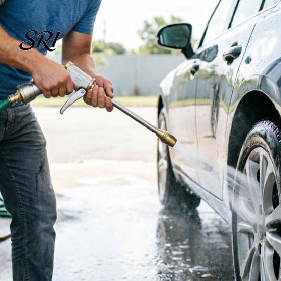 Leak-free Portable Sprayer High Pressure Household Car Wash Nozzle Water with One-Click Multi Spray Modes Direct Long Spout Watering Can Fan