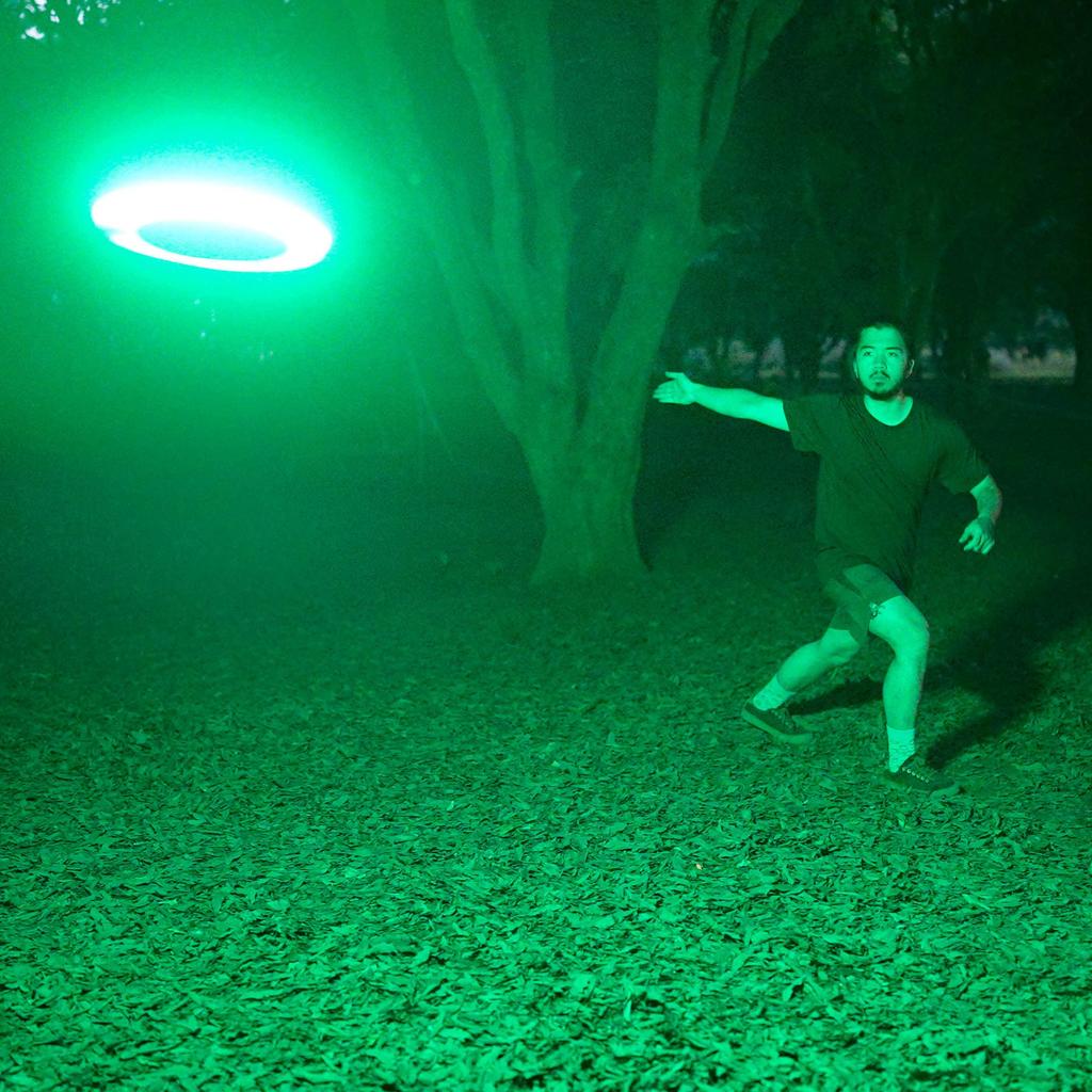 TOSY 36 and 360 LED Flying Discs Super Smart Glow in the Birthday or Camping Gift for and Kids - Bright, Mode, Dark, Auto-On, Rechargeable, 175g, Men,