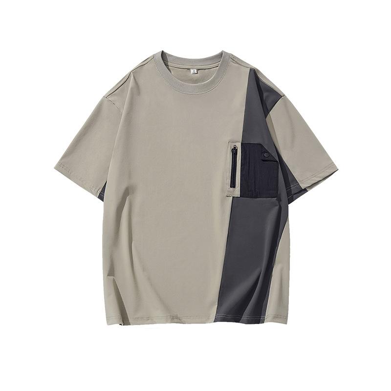 

Ледяной шелк Прохладное лето Новая футболка с коротким рукавом Свободный повседневный топ с рукавом до локтя 4XL