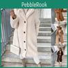 Winter Long Autumn And Thick Sleeve Lapel Womens Jacket Plus Size Plush Fleece Warm Long Coats Women Loose Casual Solid Female Jackets 24959