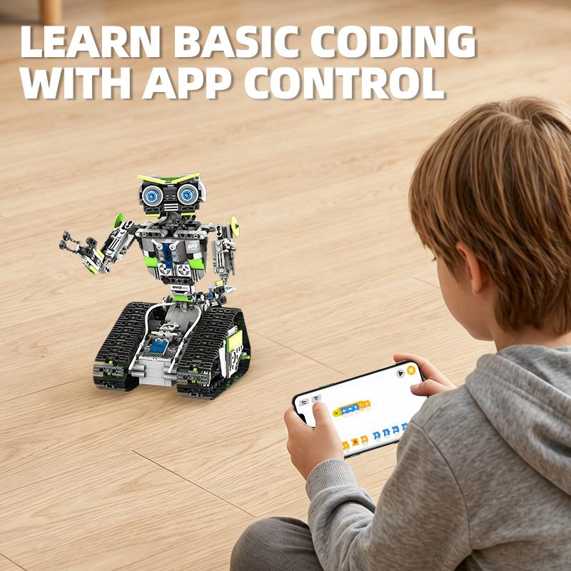 2026 Robot Building Blocks Programmable 5 In 1 Remote Control Humanoid Robots Car Educational Assembly Puzzle Toy for Chidlren