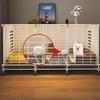 Dog Crate End Table with Wheels & Tray Dog Cage Crate Wired Cage Crate Dog Kennels Wire Dogs Kennel for Large/Medium Dog
