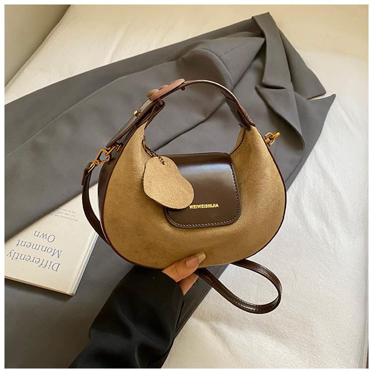 

New retro versatile casual shoulder armpit bag niche trendy design sense hand bag messenger bag хаки