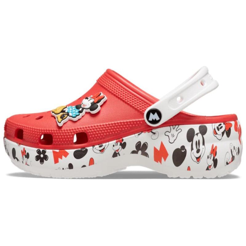 Crocs Mickey Comfortable and Versatile Hole Shoes Women’s Red