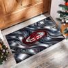 Tappeto in Flanella Stampato AC Milan Antiscivolo Morbido Poliestere Tappeto per Pavimento Tappetino Decorativo da Interno per Camera da Letto Soggiorno Divano Sala Giochi Decorazione Casa