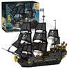 4304PCS Black Pearl Pirate Ship Model Building Blocks Movie Skeleton Adventure Boat Assembly Bricks Set Kids Toys Birthday Gifts