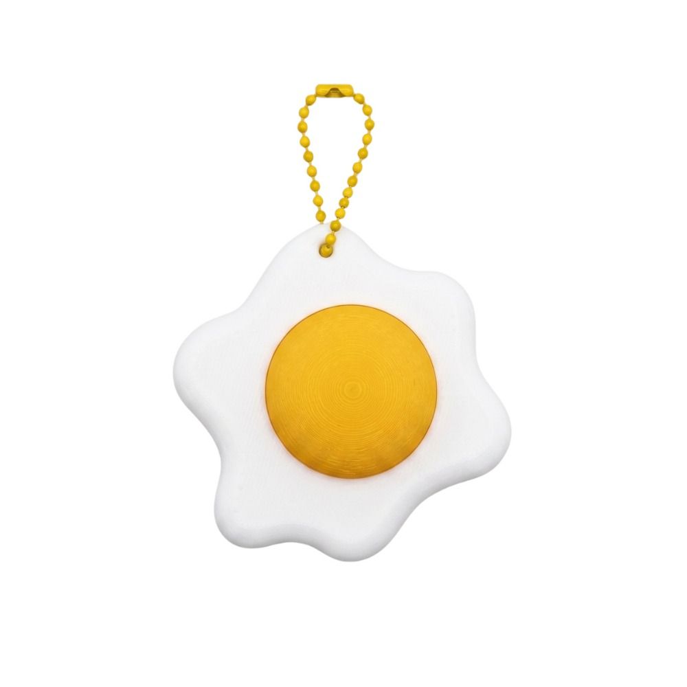 Simulation Fidget Keychain 3D Printed Finger Button Pendant Fried Egg Pendant Teens Adult