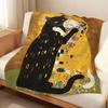 Künstler K-Klimt Flanell-Kuscheldecke, Weich Warm, Strapazierfähig & Waschbar süß Cool
