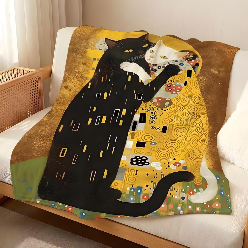 Künstler K-Klimt Flanell-Kuscheldecke, Weich Warm, Strapazierfähig & Waschbar süß Cool