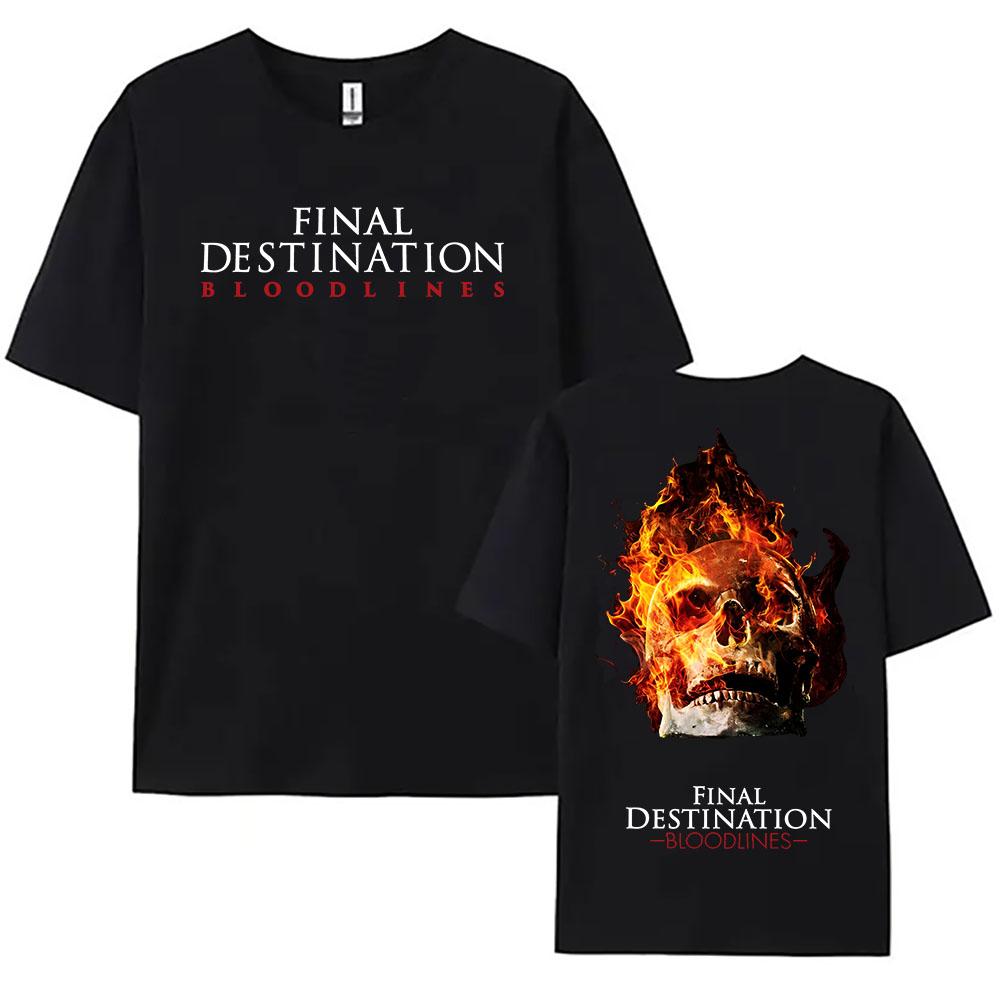 Supernatural Horror Movies Tshirts Final Destination Bloodlines Tshirt Summer Short Sleeve Cotton T Shirt Hip Hop Women Clothes