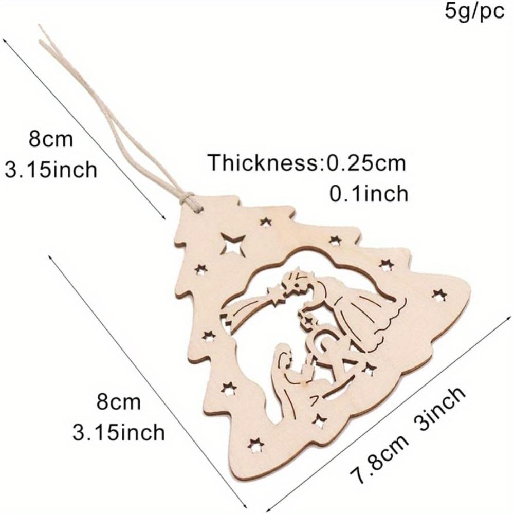 Christmas ornament Wood Unicorn Crafts Unfinished Wood Unicorn Cutouts Wooden Unicorn Hanging Ornaments DIY Craft Gift Tags