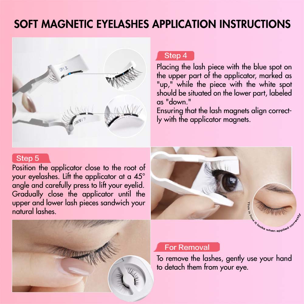 DIY Magnetic False Eyelashes Magnetic False Eyelash Clusters Magnetic Eyelashes with Clip  Girls