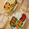 Detachable Insulated Lunch Box Divided Compartment Lunch Box Stainless Steel Lunch Box  Canteen