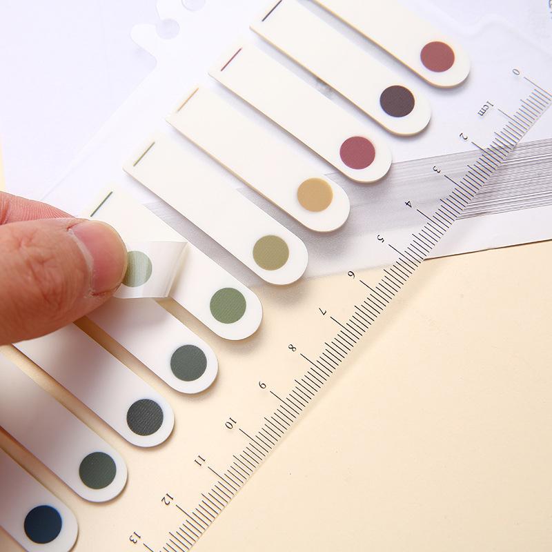 200Sheets Colorful Transparent Fluorescent Index Tabs Pet Sticky Note Page Marker Planner Stickers Office School Supplies