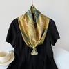 Women's Court-Style Large Scarf: A Fashionable and Versatile Satin Scarf for Wrapping the Head or Wearing As a Wrap