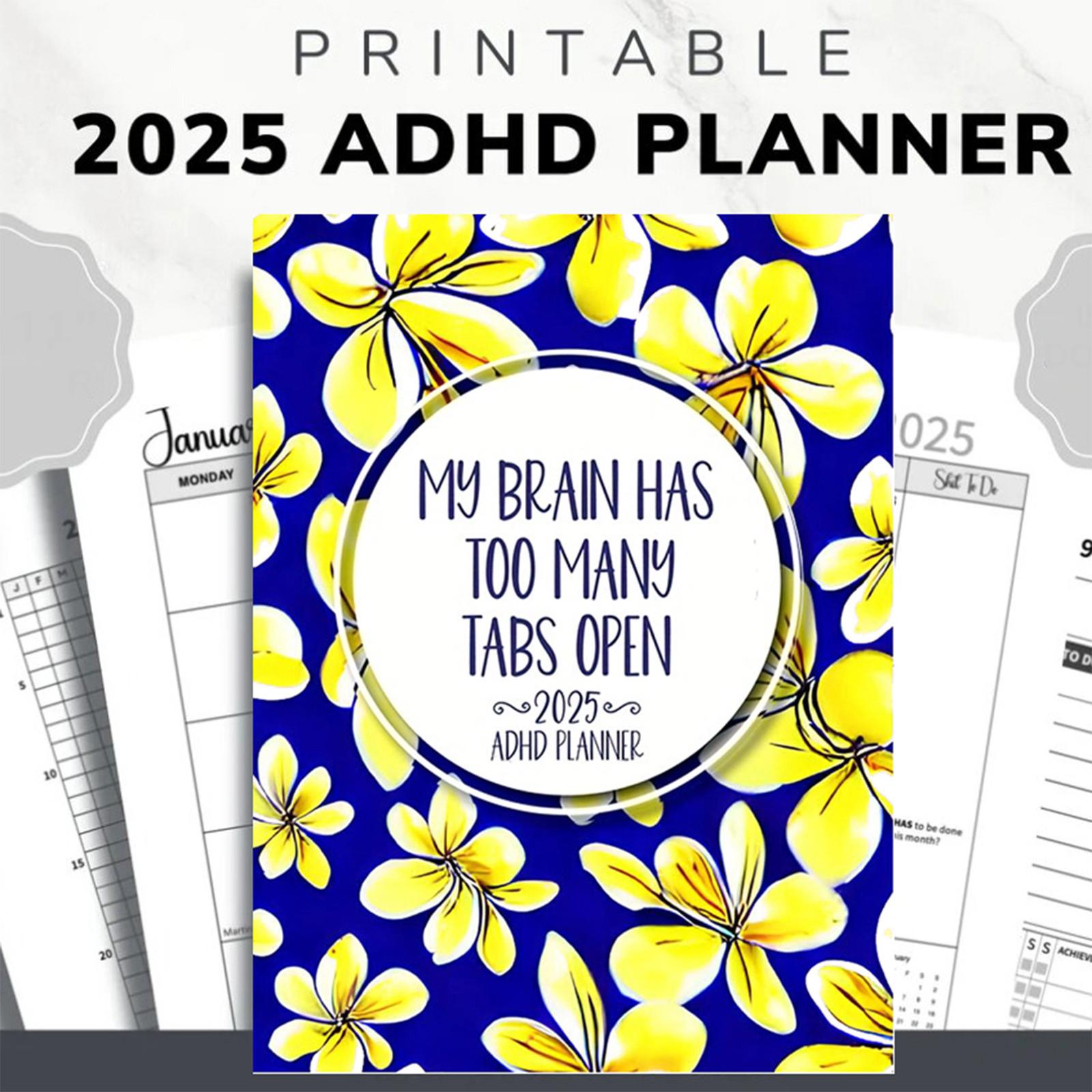 

Интересный ежедневный план действий для взрослых с СДВГ, дневник, запись жизни One Size