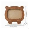 Bear Photo Frame WoodGrain Picture Tabletop Ornament for Kids, Families, Desk, Nursery,