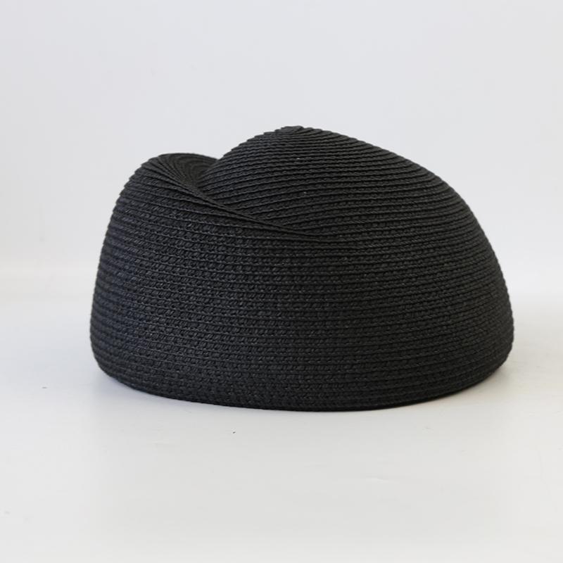 Cappello a cloche di paglia Berretto estivo Cappelli da sole Fedora retrò giapponese per il giardinaggio Moda hostess Cappelleria Fascinator Cappello da pittore di design
