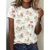 Sheep Dog Cat T-Shirts Animal Pattern 3D Print Women O-Neck Short Sleeves T Shirt Street Y2k Harajuku Tees Tops Female Clothing