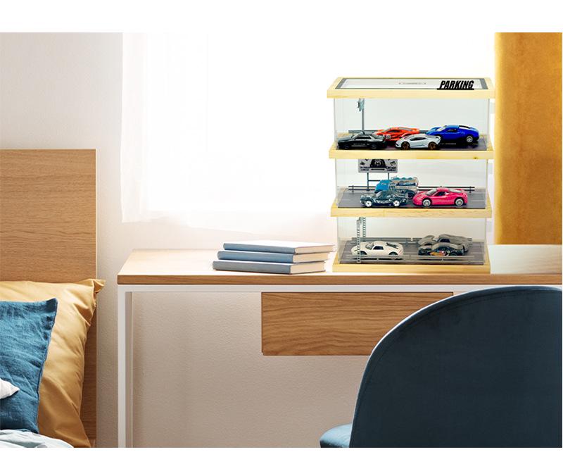 1:64 Scale Toy Car Storage and Display Box for Pop Mart Parking Lot Model Scene