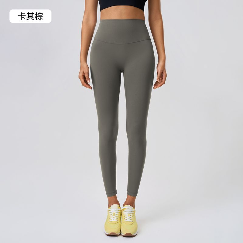 Style Exercise Workout Pants Women's High Waist Hip Lifting and Belly Contracting Cropped Pants Nude Feel Tight-Fitting Outerwear Pilates Yoga Pants