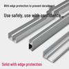 Set Binario 3 Pezzi per Porta Scorrevole in Vetro Argento 5mm