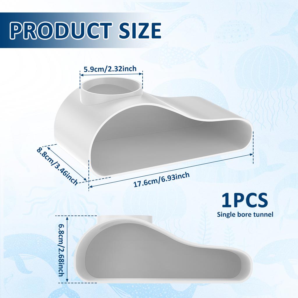 Unique Aquarium Cave Reusable Plastic Aquarium Underground Tunnel Cave with Single Hole Design for Fish Tank Decoration Breeding