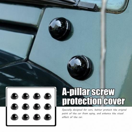 Black A-Pillar Screw Protector Cover Trim For JK Jeep Wrangler Accessories 07-17