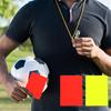1 Set Football Referee Warning Card Bright Color Thickened Anti-break PVC Soccer Referee