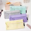 New Breathable Mesh Zipper Storage Pouch Visible Large Capacity For Stationery Cosmetics Cables Travel