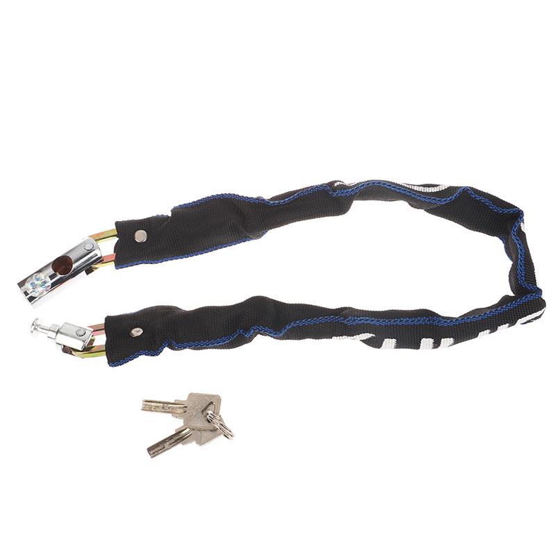Bike Chain Lock Bicycle Heavy Duty Safety Lock 60Cm Metal Anti-Theft Mountain Bike Road Motorcycle Scooter Padlock With Key