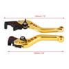2 Pcs Universal CNC Alloy Motorcycle Brake Handle Adjustable Size Moto Motorbike Modification Clutch Drum Brake Lever Handle